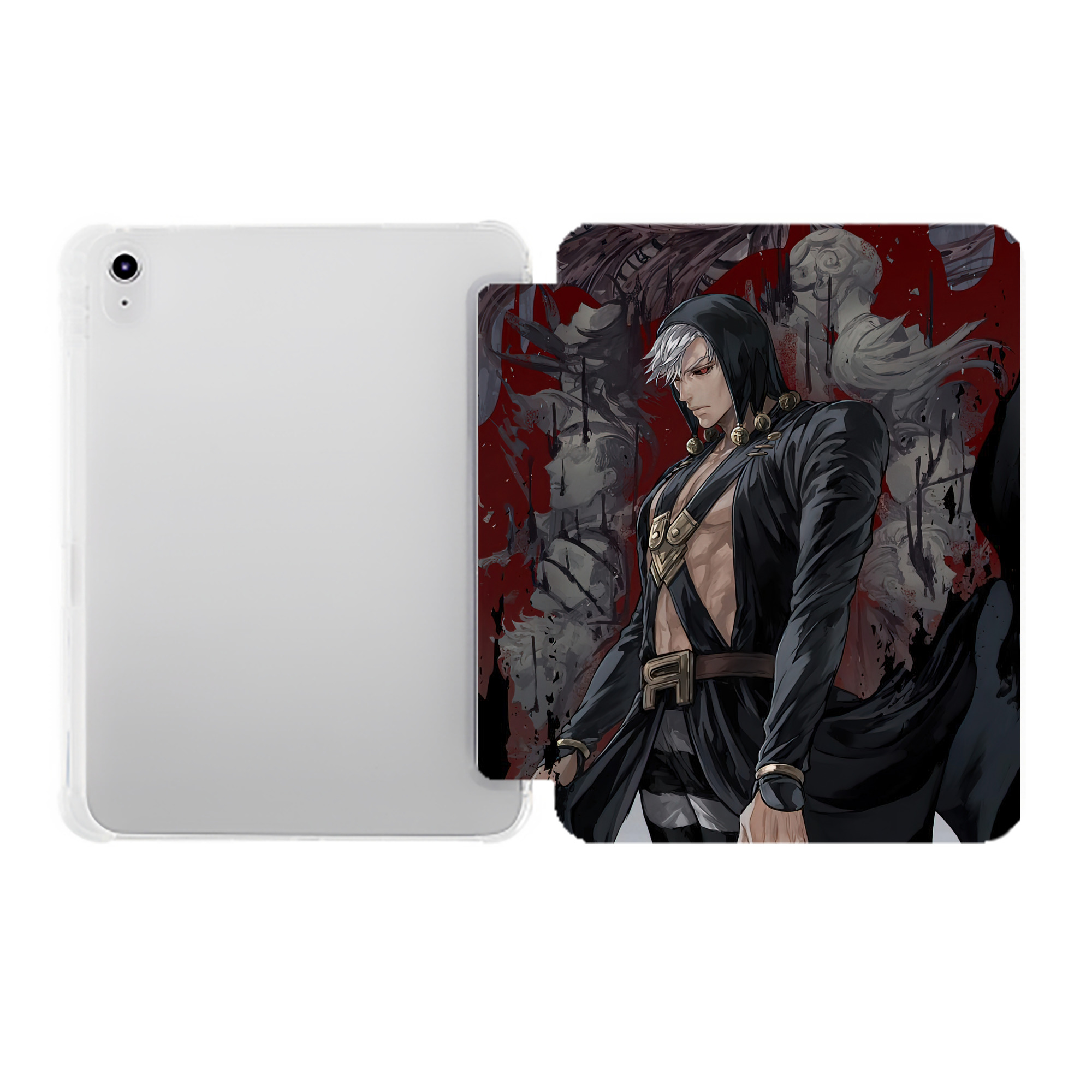 （画像用） ジョジョの奇妙な冒険 JoJo's Bizarre Adventure IPad ケース ペン収納付き 三つ折りスタンド PUレザー×シリコン 対応機種9.5/10.5/10.9インチ